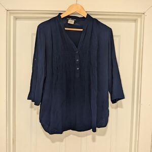 Love Squared Deep Blue Blouse